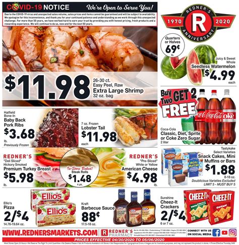 Maintain a file for weekly sales plans (records quantities sold). . Redners weekly ads